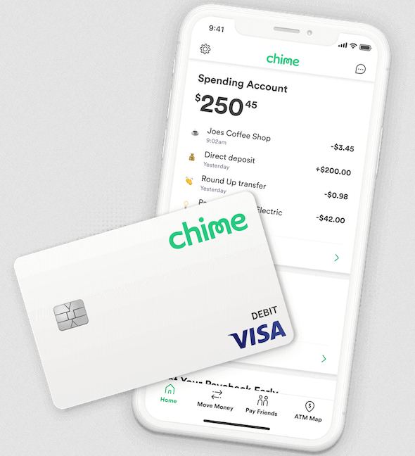 The Chime app and debit card